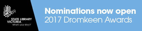 Image. Advertisement: Nominations open 2017 Dromkeen Awards