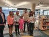 Author Tony Birch with family cutting the ribbon at the Tony Birch Library, Preston High School